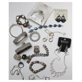 Silver-tone & Rhinestone Costume Jewelry