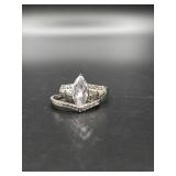 925 White Stone Wedding Set