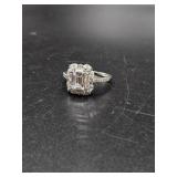 925 Large White Stone Ring