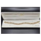 18K over Sterling Diamond Accent Bracelet