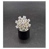 925 White Stone Cocktail Ring