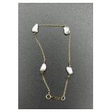 14K Gold & Baroque Pearl Bracelet
