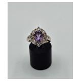 925 Purple Stone Ring