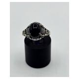 Sterling & Onyx Stone Ring