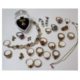 Gold Plated & Colorful Gemstone Jewelry