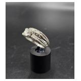 Sterling Diamond Accent Wedding Set