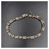 925 & Purple Stone Bracelet