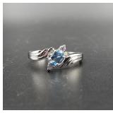 925 Light Blue Stone Ring
