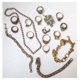 Gold-tone Rings, Pins & More