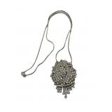 White Stone Cluster Pendant on 925 Chain