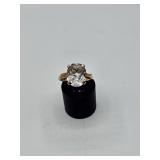 10K Gold White Stone Ring