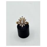 Gold-tone 925 White Stone Ring