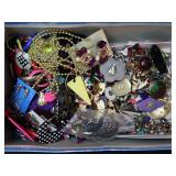 Shoebox Full of Colorful Funky Vtg Earrings