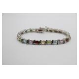925 & Colorful Stone Bracelet