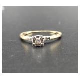 14/18K Gold & Diamond Accent Ring