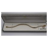 18K over Sterling Diamond Accent Bracelet