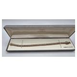 18K over Sterling Diamond Accent Bracelet