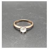 10K Gold Solitaire Stone Ring