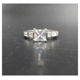 925 Square CZ Ring