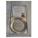 Washington At Valley Forge Pewter Collectors Plate