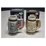 Pair of Small Ceramic Avon Steins