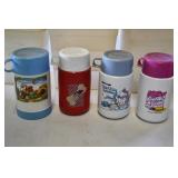 Lot of 4 Vtg Kids Thermos