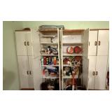 Set of 4 press wood cabinets