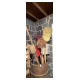 Various Garden Tools-Rakes, shovels, Hoe