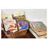 VTG Magazines and basket