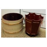 Vintage wooden buckets