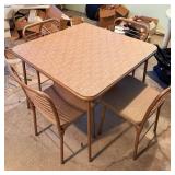 Vintage Cosco card table and chairs