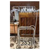 2 Vtg Clothes Racks & Luggage Rack