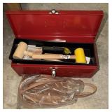 Basic Leather Craft Kit in Red Tool Box