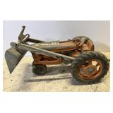 Vtg Hubley Metal Toy Tractor with Front Loader