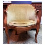 Green Velvet/Wood Chair by Heritage