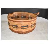 Longaberger Round w/ Leather Handles