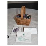 Longaberger Small Basket w/ Lilly of the Valley Lr