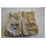 Pair of Vtg Canvas Bank Bags