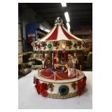 Vtg International Christmas 16" Musical Carousel