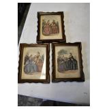 Lot of 3 Miroir des Hodes Framed Art