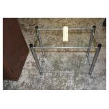 Small Glass and Chrome Side Table