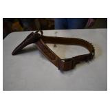 Vintage Leather Gun Belt with Holster & Ammo