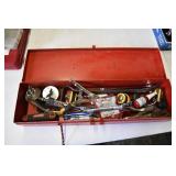 Small Metal Toolbox with Variety of Tools