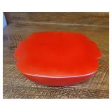 Pyrex Red Square Dish with Lid