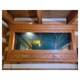 Oak Gun Display Cabinet With Lighting