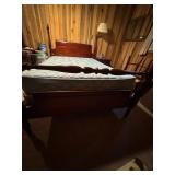 Full-Size Wood Four-Poster Bed Frame