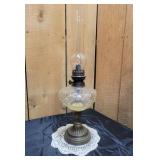 Metal-Based Glass Oil Lamp