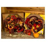 Fall-Themed Wreaths And Decor Lot