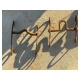 2 Vintage Twisted Iron Harness Bits