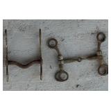 Two Vintage Rustic Metal Horse Bits